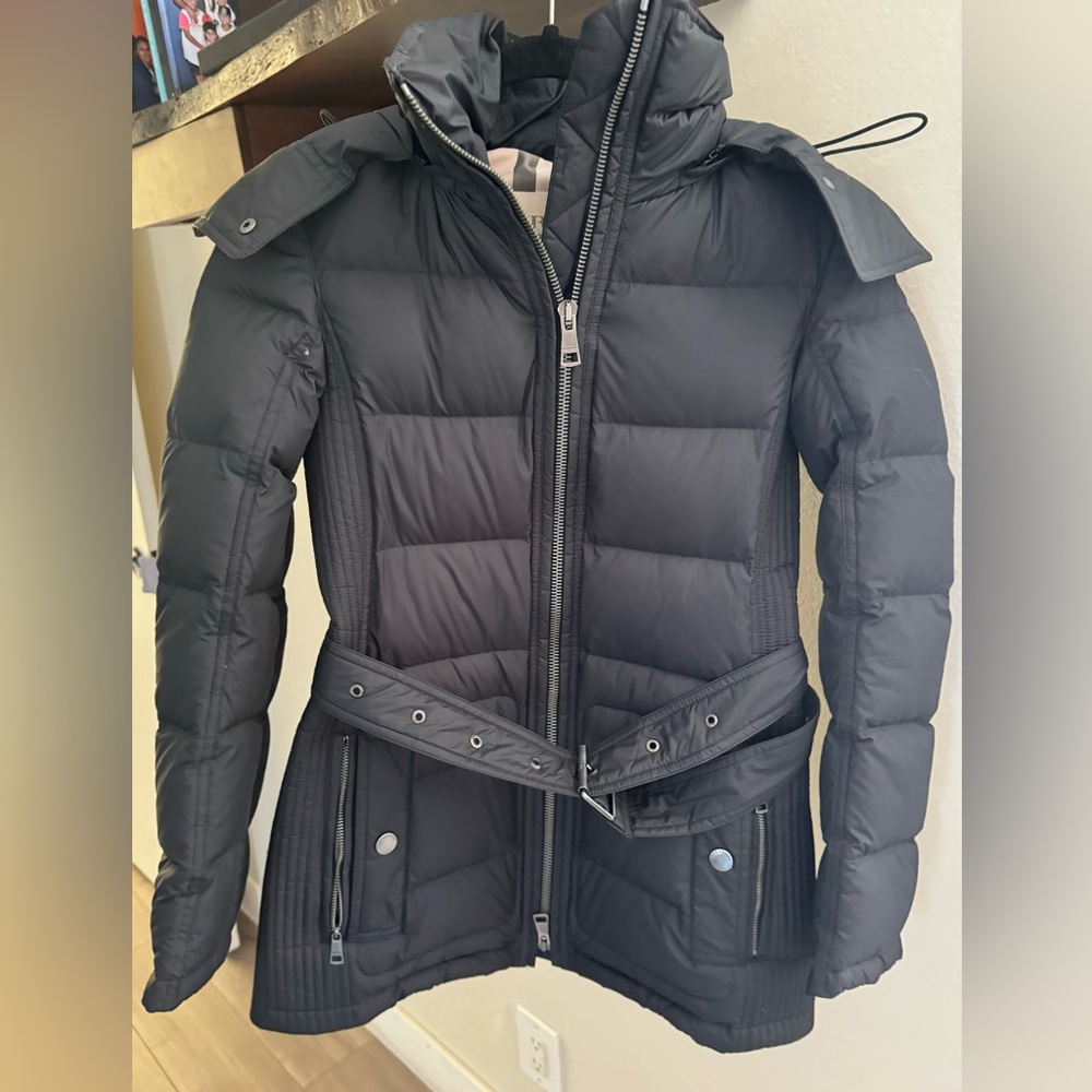 BURBERRY Brit Mareton Down Puffer Hodded Coat